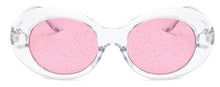 Load image into Gallery viewer, 2023 Classic Oval Sunglasses Women Men Glitter Lenses Candy Colorful Crystal Frame Kurt Cobain  Sun Glasses UV400 Eyewear