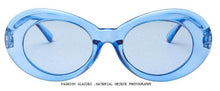Load image into Gallery viewer, 2023 Classic Oval Sunglasses Women Men Glitter Lenses Candy Colorful Crystal Frame Kurt Cobain  Sun Glasses UV400 Eyewear