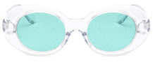 Load image into Gallery viewer, 2023 Classic Oval Sunglasses Women Men Glitter Lenses Candy Colorful Crystal Frame Kurt Cobain  Sun Glasses UV400 Eyewear