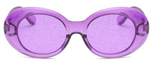 Load image into Gallery viewer, 2023 Classic Oval Sunglasses Women Men Glitter Lenses Candy Colorful Crystal Frame Kurt Cobain  Sun Glasses UV400 Eyewear