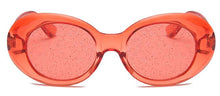 Load image into Gallery viewer, 2023 Classic Oval Sunglasses Women Men Glitter Lenses Candy Colorful Crystal Frame Kurt Cobain  Sun Glasses UV400 Eyewear