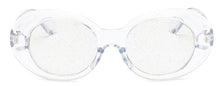 Load image into Gallery viewer, 2023 Classic Oval Sunglasses Women Men Glitter Lenses Candy Colorful Crystal Frame Kurt Cobain  Sun Glasses UV400 Eyewear