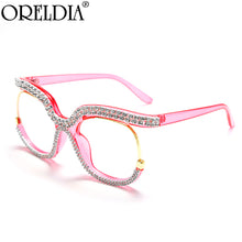Load image into Gallery viewer, 2023 Diamond Anti-blue Light Blocking Glasses Square Frames Men Women Prescription Glasses Clear Lens Eyeglasses Spectacle Frame