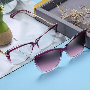 2023 Eyeglasses Brand designer Polarized Magnet Clip glasses frame women Myopia Prescription Glasses Optical sunglasses Eyewear