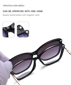 2023 Eyeglasses Brand designer Polarized Magnet Clip glasses frame women Myopia Prescription Glasses Optical sunglasses Eyewear