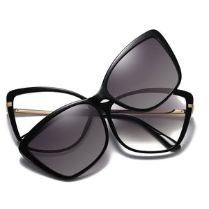 2023 Eyeglasses Brand designer Polarized Magnet Clip glasses frame women Myopia Prescription Glasses Optical sunglasses Eyewear