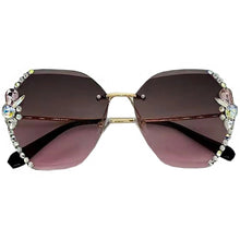 Load image into Gallery viewer, 2023 Brand Design Vintage Rimless Rhinestone Sunglasses Women Men Retro Cutting Lens Gradient Sun Glasses Female UV400