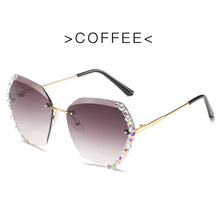 Load image into Gallery viewer, 2023 Brand Design Vintage Rimless Rhinestone Sunglasses Women Men Retro Cutting Lens Gradient Sun Glasses Female UV400