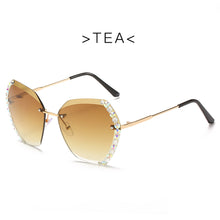Load image into Gallery viewer, 2023 Brand Design Vintage Rimless Rhinestone Sunglasses Women Men Retro Cutting Lens Gradient Sun Glasses Female UV400