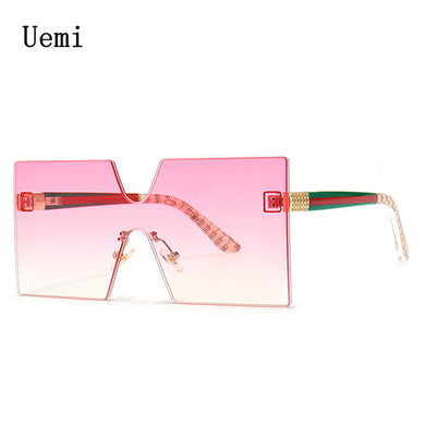 2023 Brand Designer Rimless Sunglasses For Women Men Vintage Oversized Frame  Square Sun Glasses Gradient UV40