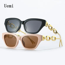 Load image into Gallery viewer, 2023 Brand Women Cat Eye Sunglasses Retro Metal Chain Sun Glasses Punk  Designer Eyewear Shades UV400