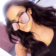 Load image into Gallery viewer, 2023 Color  Flat Top Cat Eye Elegant Sunglasses Woman Oculos De Sol Men Twin Beam Oversized Sun Glasses UV400