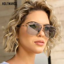 Load image into Gallery viewer, 2023 Cool Men Driving Glasses Goggle Summer Style Gradient Brown Sunglasses Vintage Pilot Sun Glasses Punk Oculos De Sol