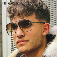 Load image into Gallery viewer, 2023 Cool Men Driving Glasses Goggle Summer Style Gradient Brown Sunglasses Vintage Pilot Sun Glasses Punk Oculos De Sol