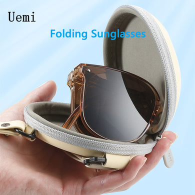 2023 Fold Square Sunglasses For Women Men Vintage Oversized Frame Sun Glasses Ins Popular Trending Shades UV400 Eyeglass