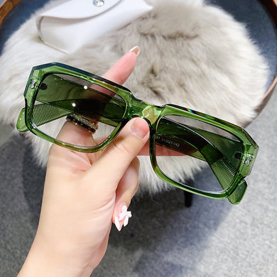 2023 Leopard Women Sunglasses Personalized Jelly Eyeglasses Trendy Square Eyewear Female Oculos De Sol Feminino Glasses