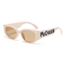 Load image into Gallery viewer, 2023 Letter Logo Sunglasses Women Men Oval Retro Brand Designer Beige Female Sunglass UV400 Cat Eye Sun glasses Shades