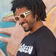 Load image into Gallery viewer, 2023 Letter Logo Sunglasses Women Men Oval Retro Brand Designer Beige Female Sunglass UV400 Cat Eye Sun glasses Shades