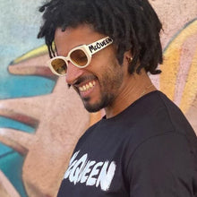 Load image into Gallery viewer, 2023 Letter Logo Sunglasses Women Men Oval Retro Brand Designer Beige Female Sunglass UV400 Cat Eye Sun glasses Shades