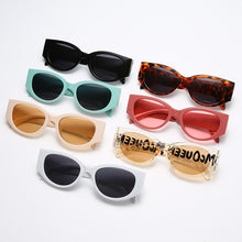 Load image into Gallery viewer, 2023 Letter Logo Sunglasses Women Men Oval Retro Brand Designer Beige Female Sunglass UV400 Cat Eye Sun glasses Shades