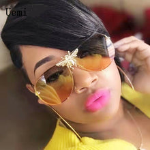 Load image into Gallery viewer, 2023 Modern Oversized Sunglasses For Women Men  Designer Sun Glasses Bee Decoration Trengding Shades UV400
