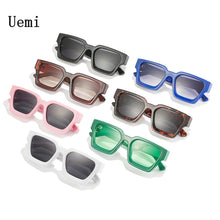 Load image into Gallery viewer, 2023 Punk Square Women  Sunglasses Small Retro Brand Designer Men Trend Pink Blue Green Sun Glasses Shades UV400