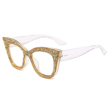 Load image into Gallery viewer, 2023 Retro Rhinestone Bling Cat Eye Sunglasses Ladies Vintage Clear Glasses Diamond Shades Beach Sunglasses