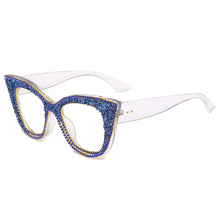 Load image into Gallery viewer, 2023 Retro Rhinestone Bling Cat Eye Sunglasses Ladies Vintage Clear Glasses Diamond Shades Beach Sunglasses