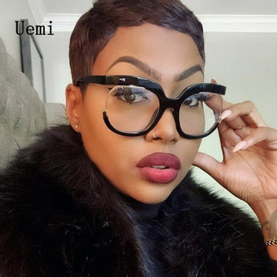 2023 Retro Round Anti Blue Light Women Glasses Vintage Oversized Frame Clear Computer Eyeglasses Ins TrendLadies Reading