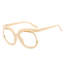 Load image into Gallery viewer, 2023 Retro Round Anti Blue Light Women Glasses Vintage Oversized Frame Clear Computer Eyeglasses Ins TrendLadies Reading