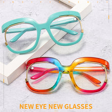 Load image into Gallery viewer, 2023 Retro Round Anti Blue Light Women Glasses Vintage Oversized Frame Clear Computer Eyeglasses Ins TrendLadies Reading