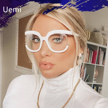 Load image into Gallery viewer, 2023 Retro Round Anti Blue Light Women Glasses Vintage Oversized Frame Clear Computer Eyeglasses Ins TrendLadies Reading