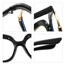 Load image into Gallery viewer, 2023 Retro Round Anti Blue Light Women Glasses Vintage Oversized Frame Clear Computer Eyeglasses Ins TrendLadies Reading