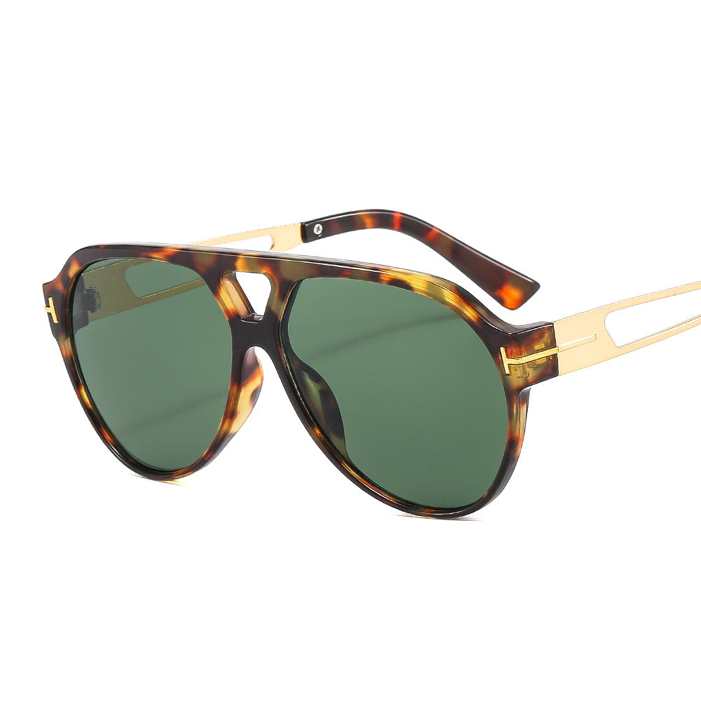 2023 Retro Square Sunglasses For Men Women Oversized Frame Double Bridge Brand Designer Sun Glasses Trending Shades UV40