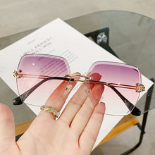 Load image into Gallery viewer, 2023 Rimless Gradient Sunglasses Women  Brand Designer Sun Glasses Ocean Water Cut Lens Eyeglasses Female UV400