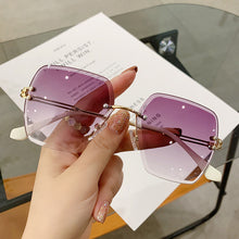 Load image into Gallery viewer, 2023 Rimless Gradient Sunglasses Women  Brand Designer Sun Glasses Ocean Water Cut Lens Eyeglasses Female UV400