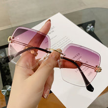 Load image into Gallery viewer, 2023 Rimless Gradient Sunglasses Women  Brand Designer Sun Glasses Ocean Water Cut Lens Eyeglasses Female UV400