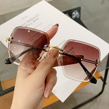 Load image into Gallery viewer, 2023 Rimless Gradient Sunglasses Women  Brand Designer Sun Glasses Ocean Water Cut Lens Eyeglasses Female UV400
