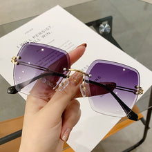 Load image into Gallery viewer, 2023 Rimless Gradient Sunglasses Women  Brand Designer Sun Glasses Ocean Water Cut Lens Eyeglasses Female UV400