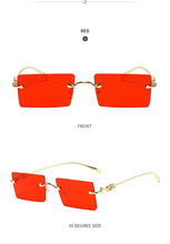 Load image into Gallery viewer, 2023 Rimless Sunglasses Women  Brand Designer Sun Glasses for Men Small Rectangle Eyewear Ladies UV400