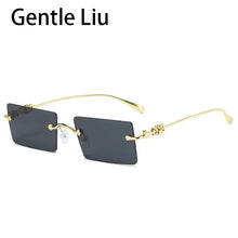 Load image into Gallery viewer, 2023 Rimless Sunglasses Women  Brand Designer Sun Glasses for Men Small Rectangle Eyewear Ladies UV400