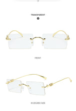 Load image into Gallery viewer, 2023 Rimless Sunglasses Women  Brand Designer Sun Glasses for Men Small Rectangle Eyewear Ladies UV400