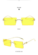 Load image into Gallery viewer, 2023 Rimless Sunglasses Women  Brand Designer Sun Glasses for Men Small Rectangle Eyewear Ladies UV400