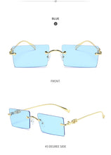 Load image into Gallery viewer, 2023 Rimless Sunglasses Women  Brand Designer Sun Glasses for Men Small Rectangle Eyewear Ladies UV400