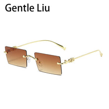 Load image into Gallery viewer, 2023 Rimless Sunglasses Women  Brand Designer Sun Glasses for Men Small Rectangle Eyewear Ladies UV400