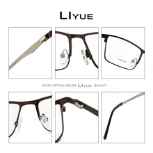 Carica l&#39;immagine nel visualizzatore di Gallery, 2023 Square Glasses Frame Women Men Optical Titanium Alloy eyeglasses Prescription Myopia Transparent glasses eyewear
