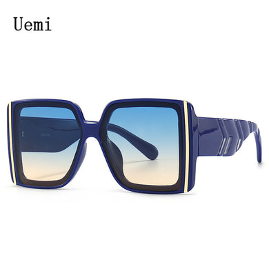 2023 Square Women Sunglasses For Men Vintage Oversized Frame Gradient UV400 Sun Glasses  Brand Designer Eyewear