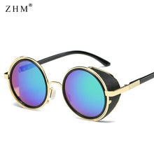 Load image into Gallery viewer, 2023 Steampunk Sunglasses Women Men Vintage  Round Metal Sun Glasses UV400 Steam Retro Sunglassess Gafas De Sol Mujer