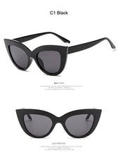 Load image into Gallery viewer, 2023 cute sexy retro cat eye sunglasses women small black white 2023 triangle vintage sun glasses red female uv400