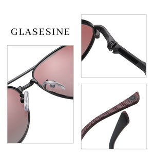 2023 Glasesine Brand Men's Polarized Sunglasses Women Pilot Vintage Driving Goggles Metal Frame Male  Glasses Anti-UV